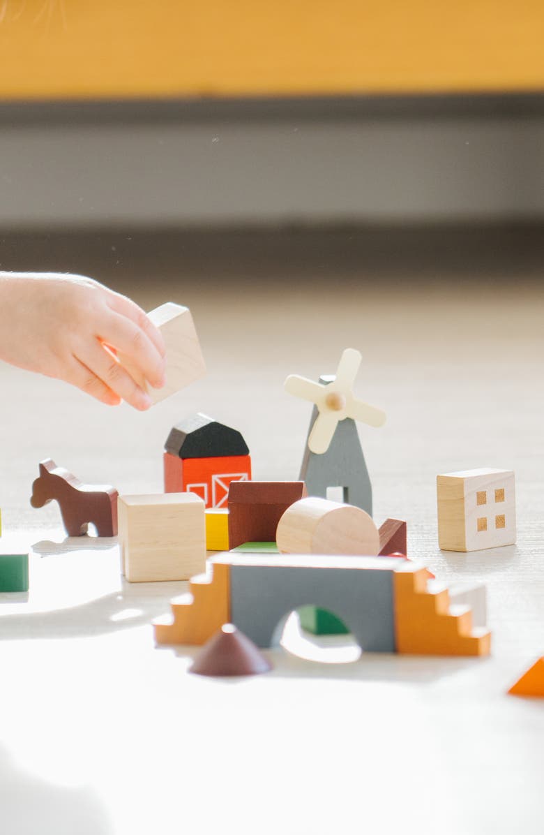 PlanToys<sup>®</sup> Village Block Playset, Alternate, color, Assorted