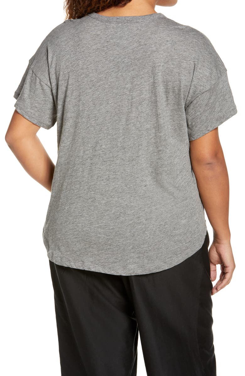 Madewell Sorrel Whisper Ringer T-Shirt, Alternate, color, Heather Iron