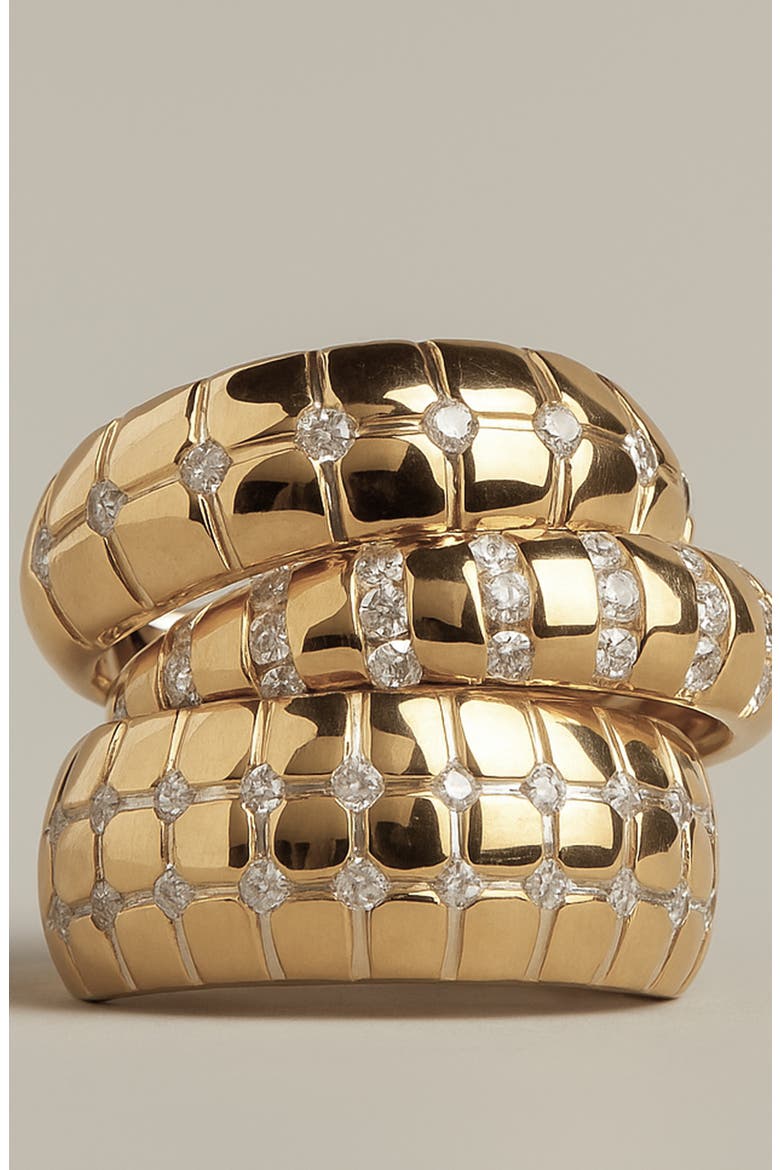 Lab Grown Sapphire Striped Matrix Ring, Alternate, color, Yellow Gold Vermeil