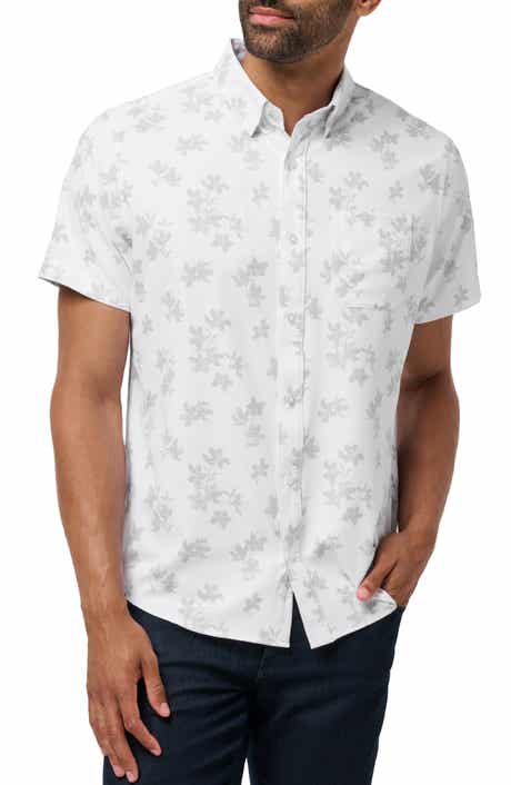 TravisMathew Mist On the Lake Short Sleeve Button-Up Shirt