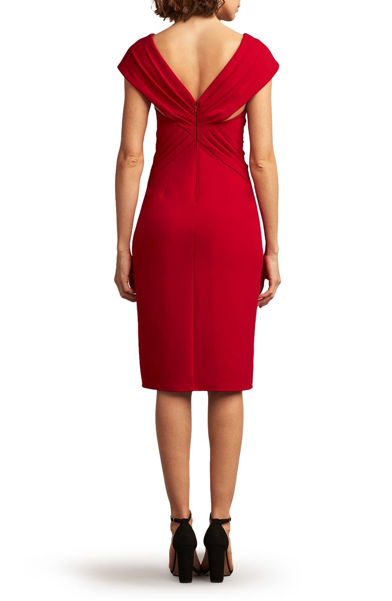 Tadashi Shoji Pleat Sheath Dress, Alternate, color, 