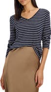 NZT by NIC+ZOE Striped V Neck T-Shirt