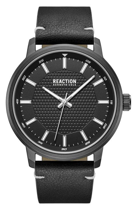Classic Black Strap Watch, 44mm