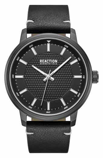 Kenneth Cole Reaction Classic Black Strap Watch, 44mm