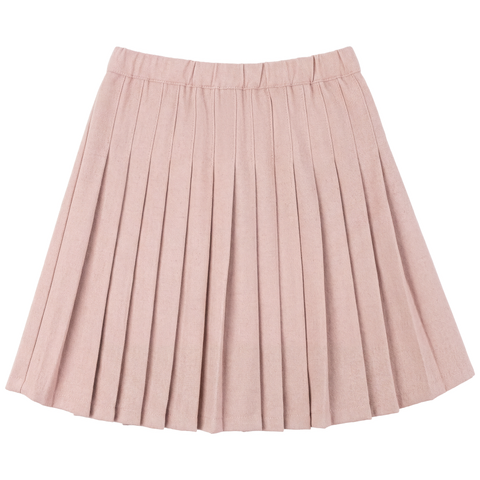 Pleated Woven Skirt - Rayon Linen Blend