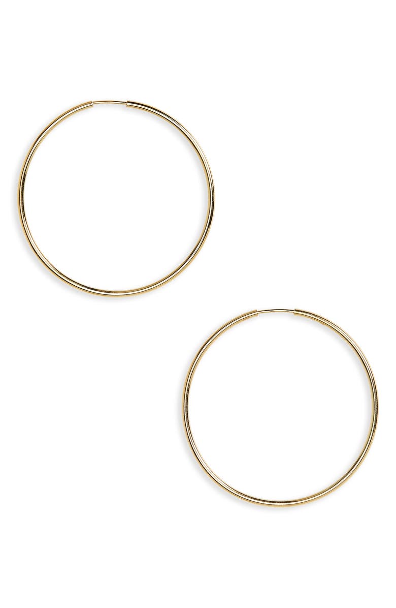 Argento Vivo Sterling Silver Argento Vivo Endless Hoops, Main, color, Gold