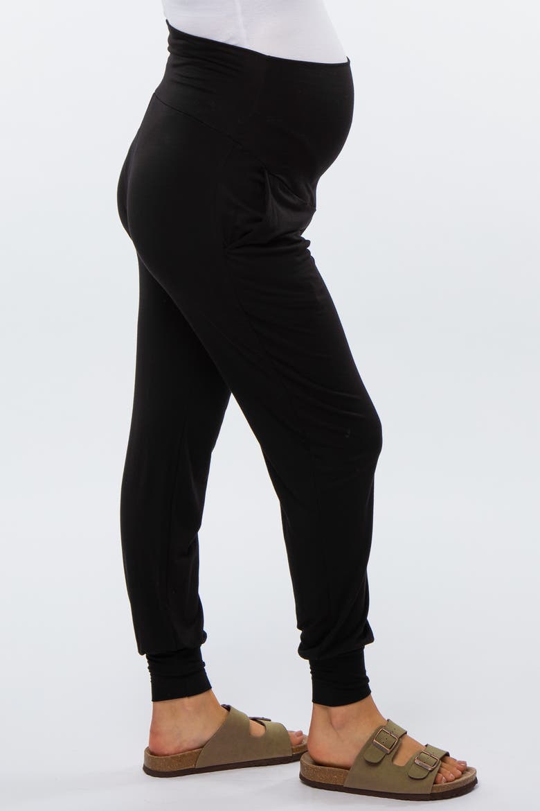 Maternity Band Jogger Pants, Alternate, color, Black