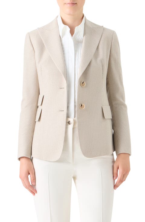 Hans Pepita Houndstooth Cashmere Jacket