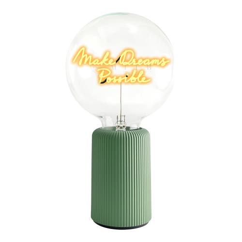 Mitb Make Dreams Possible Portable Table Lamp In Green