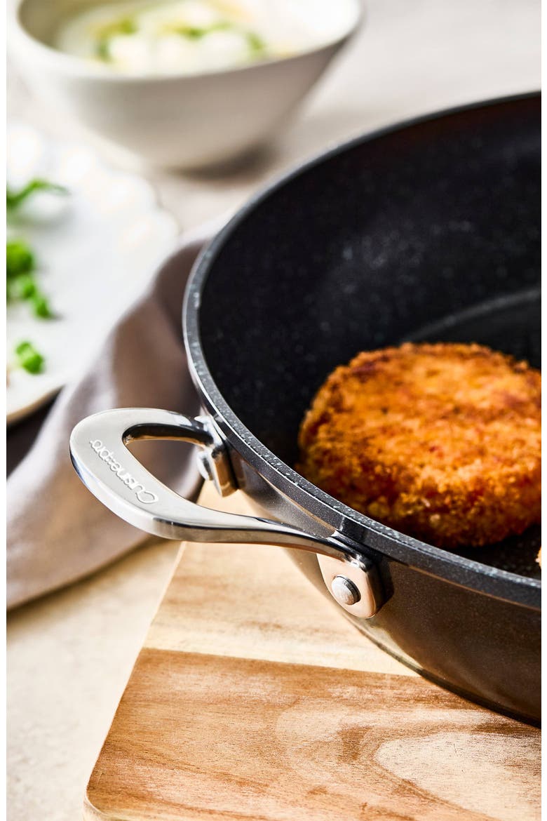 GREEN STONE™ 12.5" Frypan with Helper Handle, Alternate, color, Black