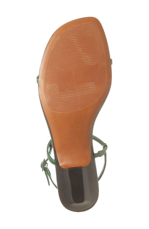Madewell The Maycie Asymmetric T-strap Sandal In Golf Green