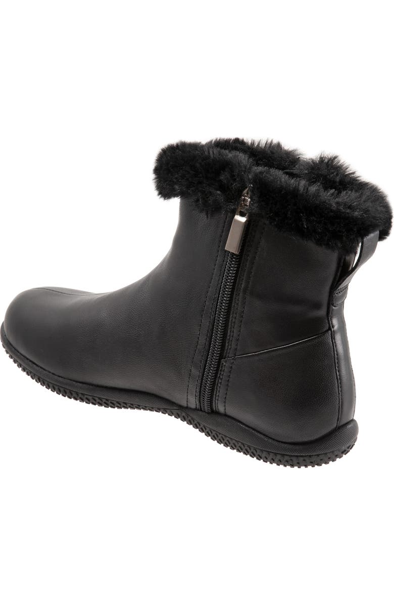 SoftWalk<sup>®</sup> Helena Faux Fur Bootie, Alternate, color, Black Leather
