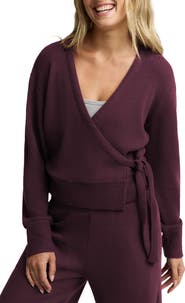 Beyond Yoga Rest Day Waffle Stitch Wrap Cardigan