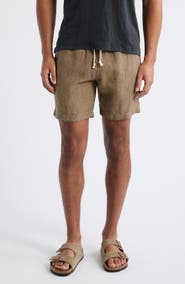 ALEX CRANE Bo Linen Drawstring Shorts