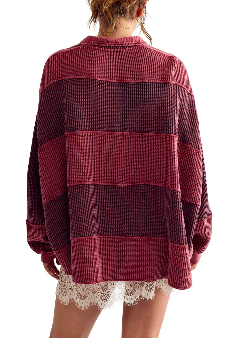 Rainn Thermal Knit Top, Alternate, color, PINK COMBO