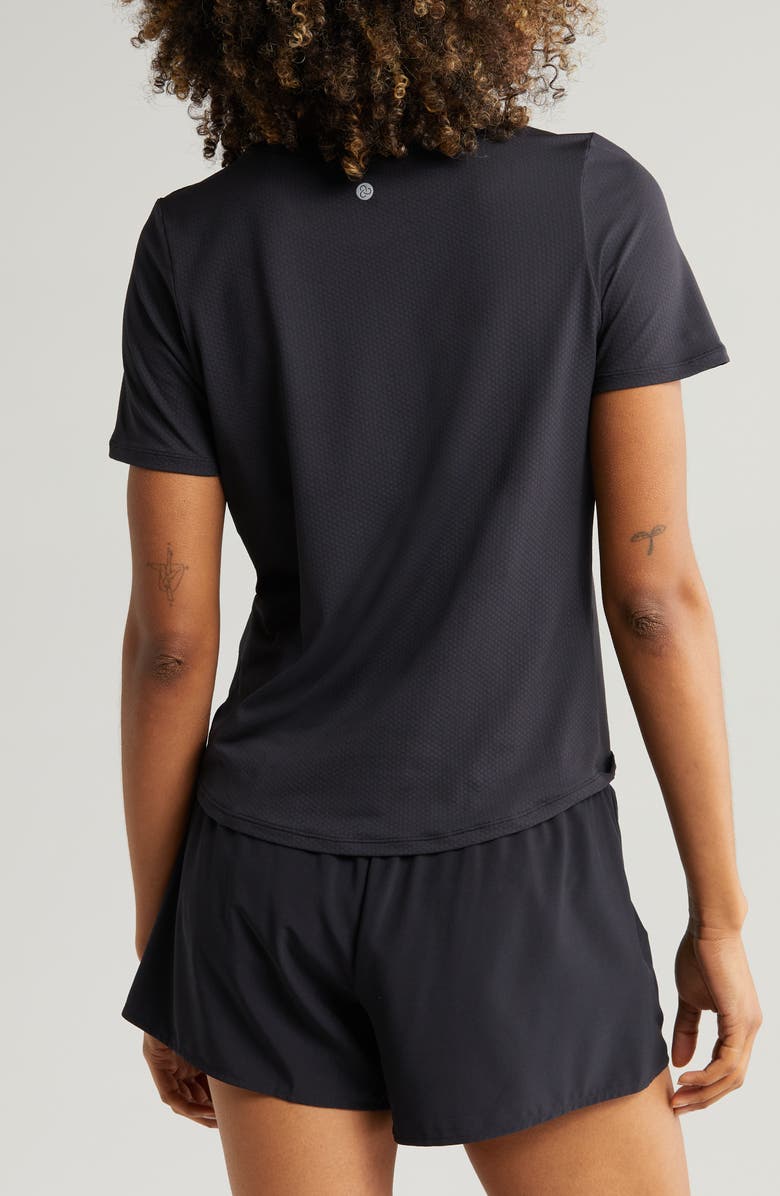 Zella Motivate Perforated Crewneck T-Shirt, Alternate, color, 