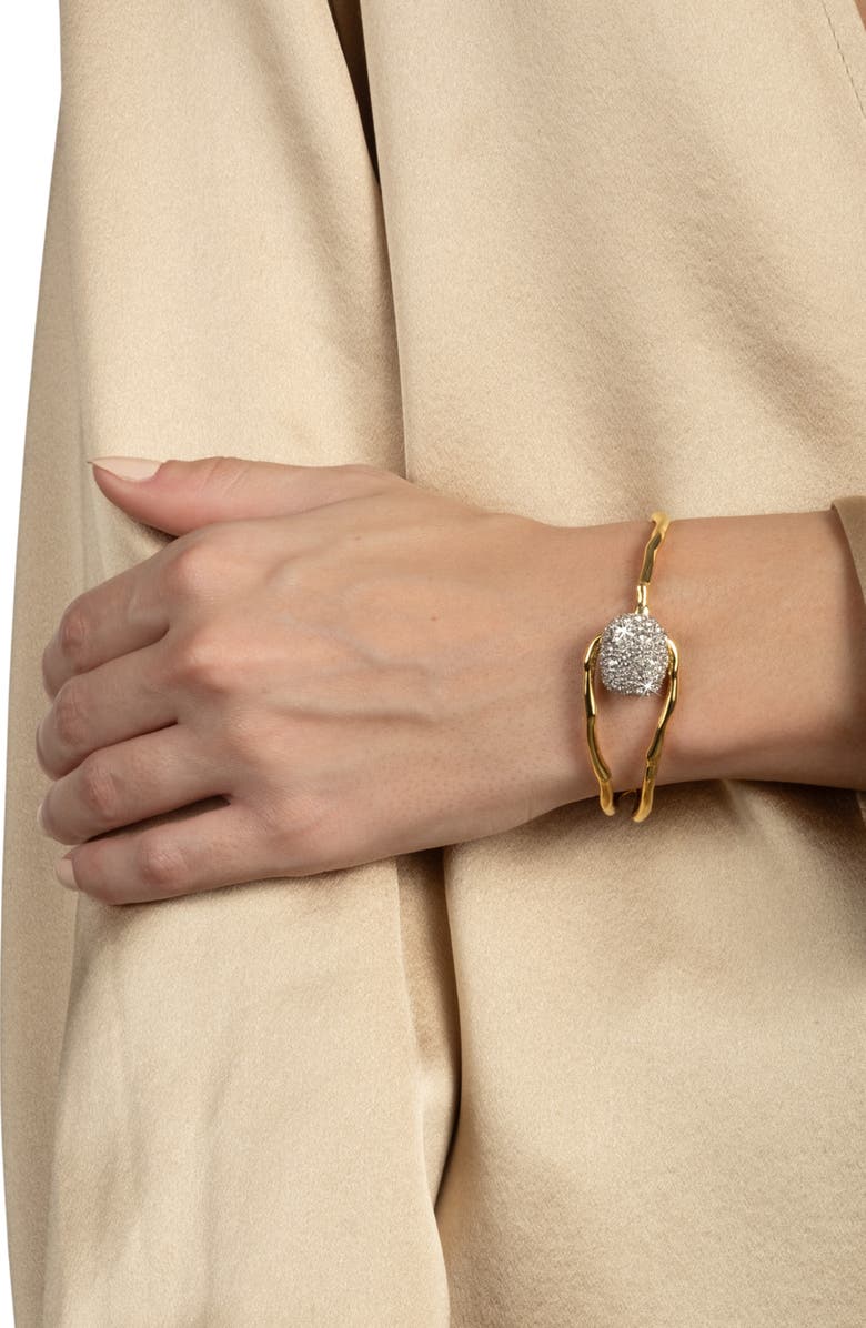 Alexis Bittar Solanales Crystal Pavé Pebble Bangle Bracelet, Alternate, color, Crystals