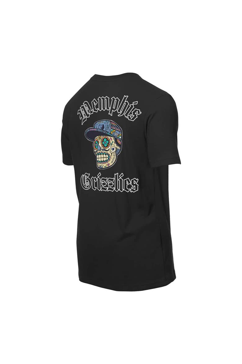 Men's New Era Black Memphis Grizzlies Sugar Skulls T-Shirt, Alternate, color, Black