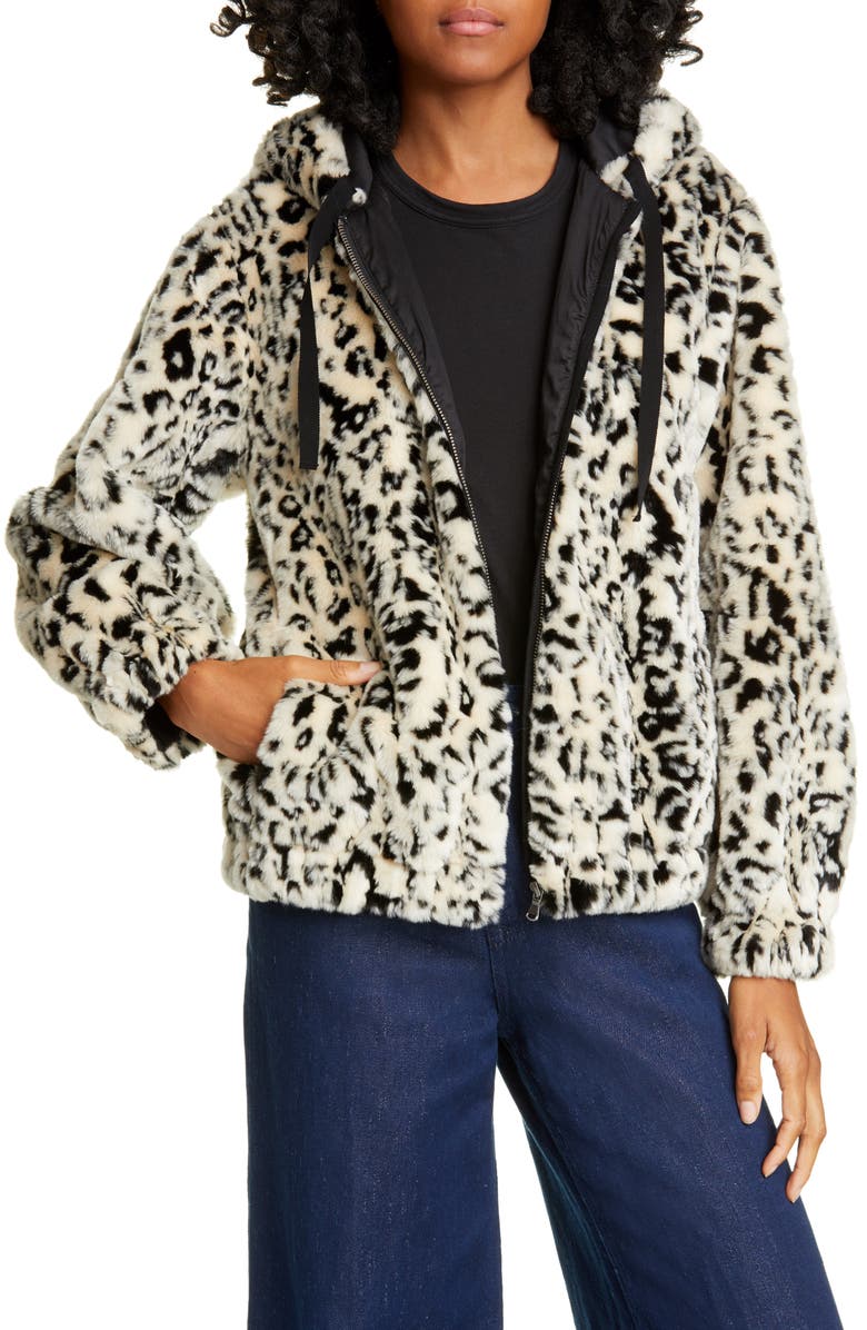 La Vie Rebecca Taylor Faux Fur Bomber Jacket, Main, color,