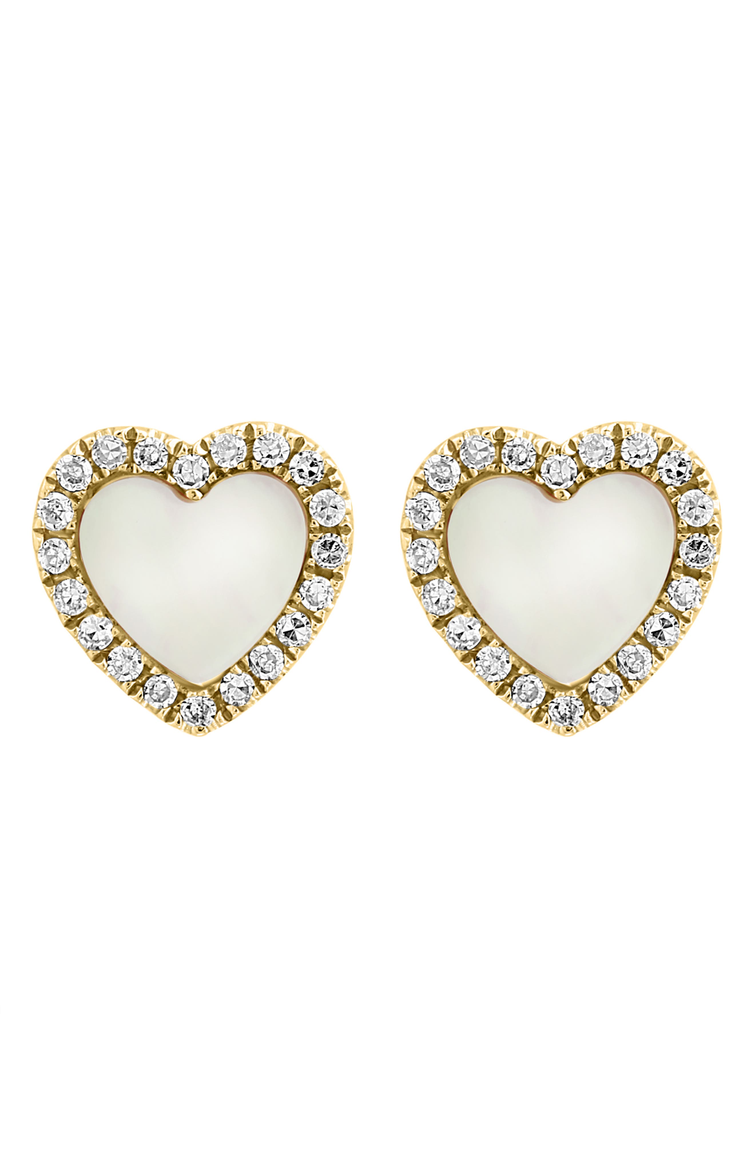 EFFY Diamond Halo Mother of Pearl Stud Earrings - 0.19 ctw