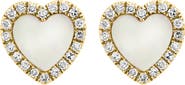 EFFY Diamond Halo Mother of Pearl Stud Earrings - 0.19 ctw