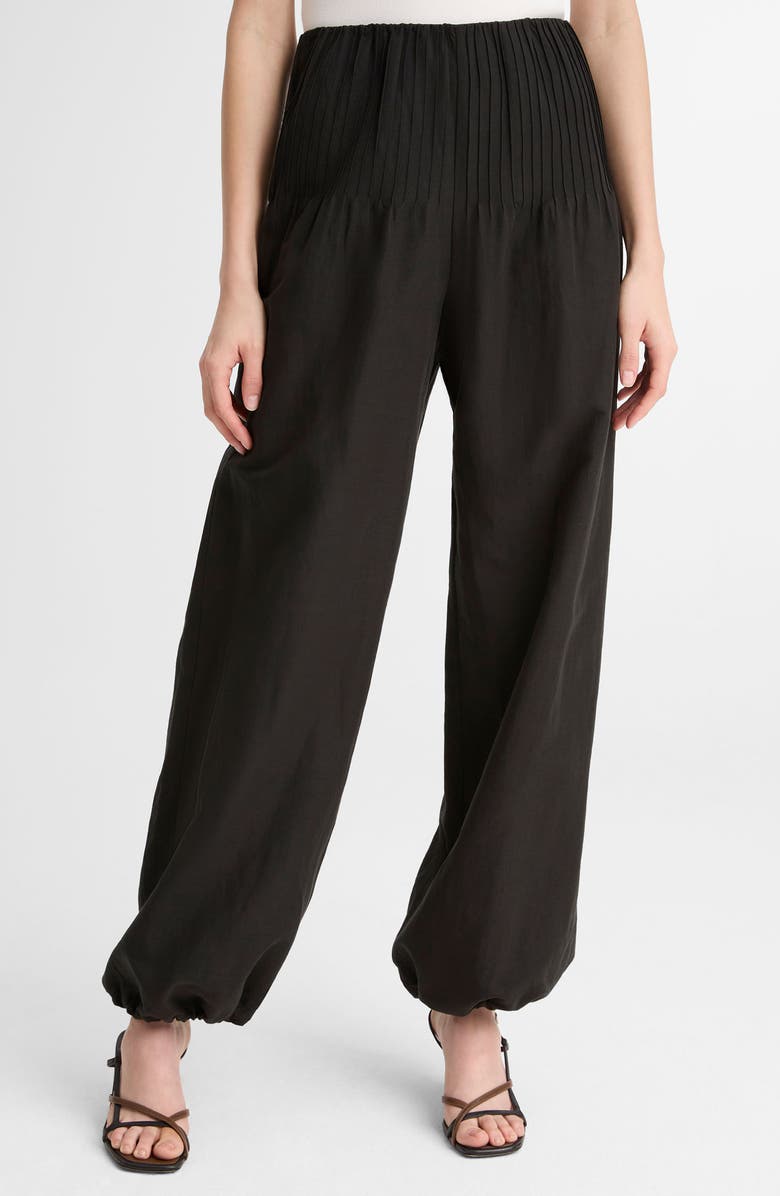 Vince Pintuck Detail Balloon Pants, Main, color, Black