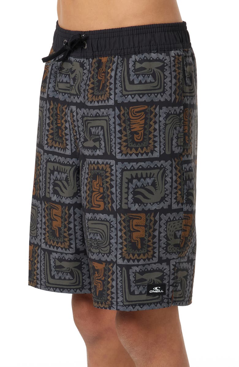 O'Neill Kids' Hermosa Swim Trunks, Alternate, color, Black