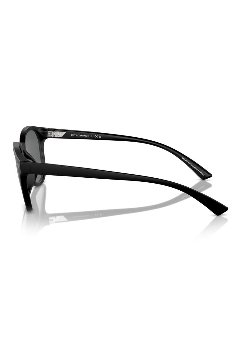 53mm Phantos Sunglasses, Alternate, color, MATTE BLACK / DARK GREY