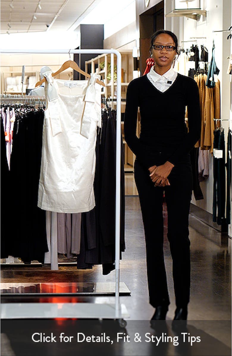 Sleeveless Velvet Satin Bow Minidress, sales video thumbnail