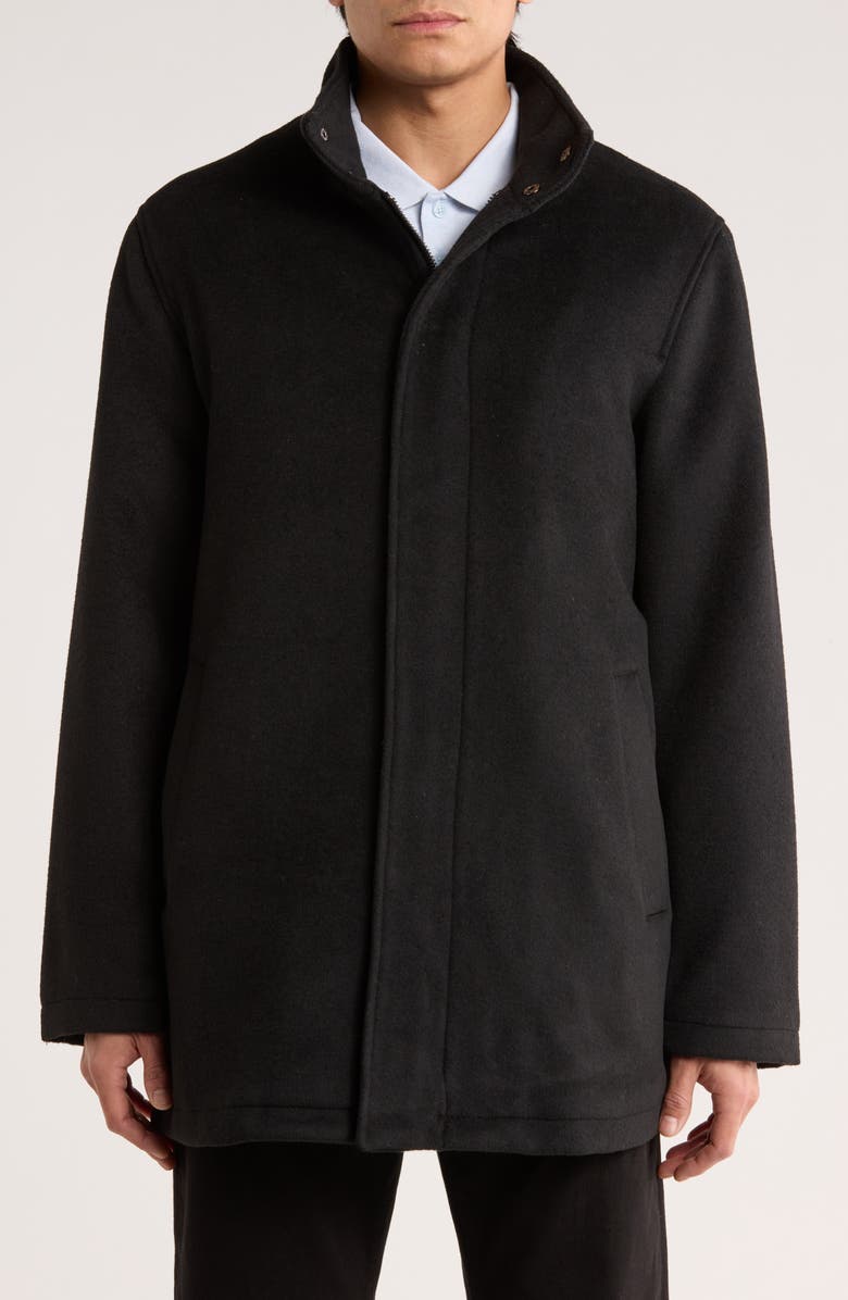 Robert Graham Stand Collar Coat, Main, color, Black