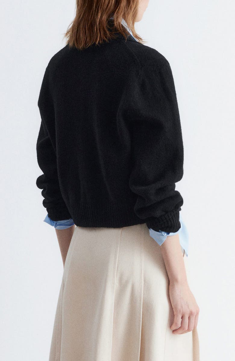 & Other Stories Collared Cardigan, Alternate, color, Black Dark