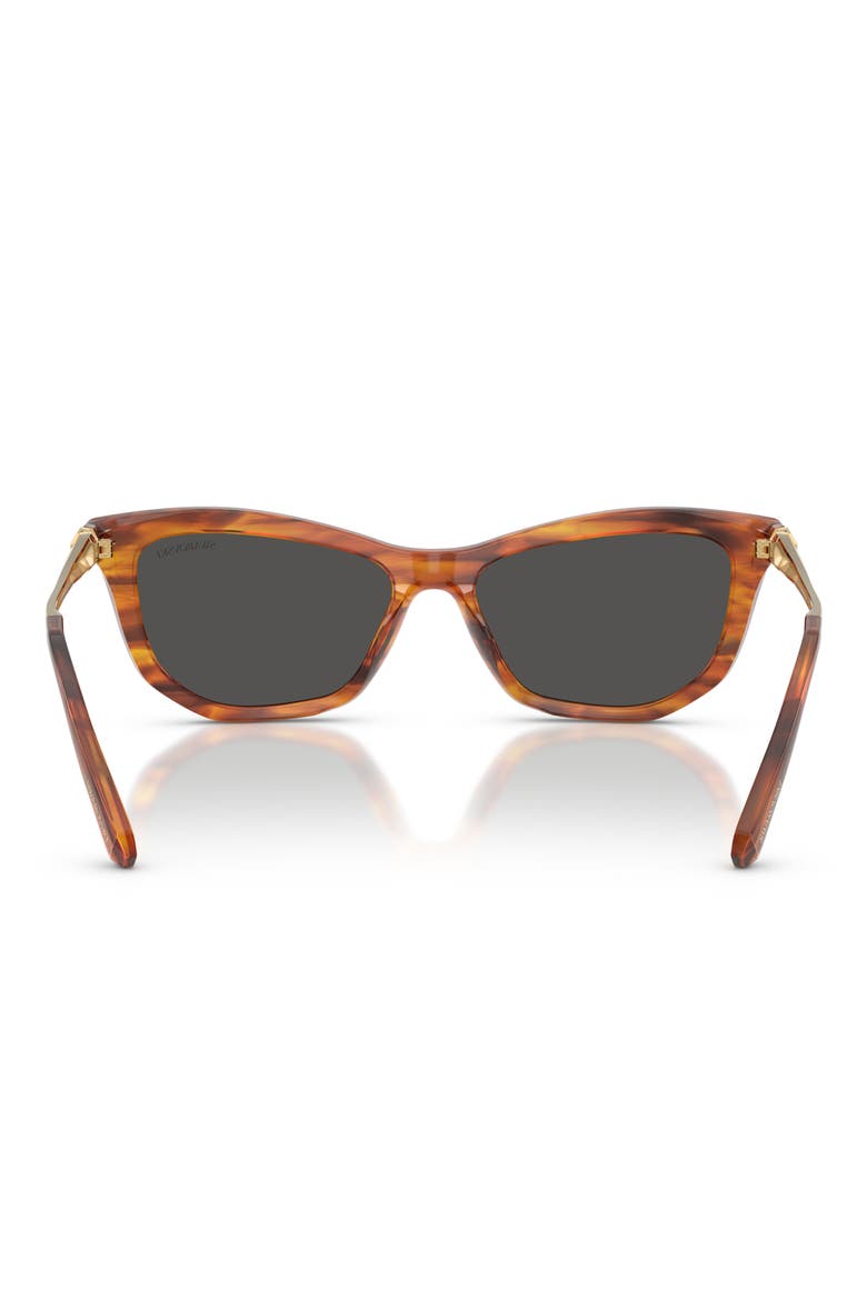 56mm Cat Eye Sunglasses, Alternate, color, STRIPED HAVANA / DARK GREY