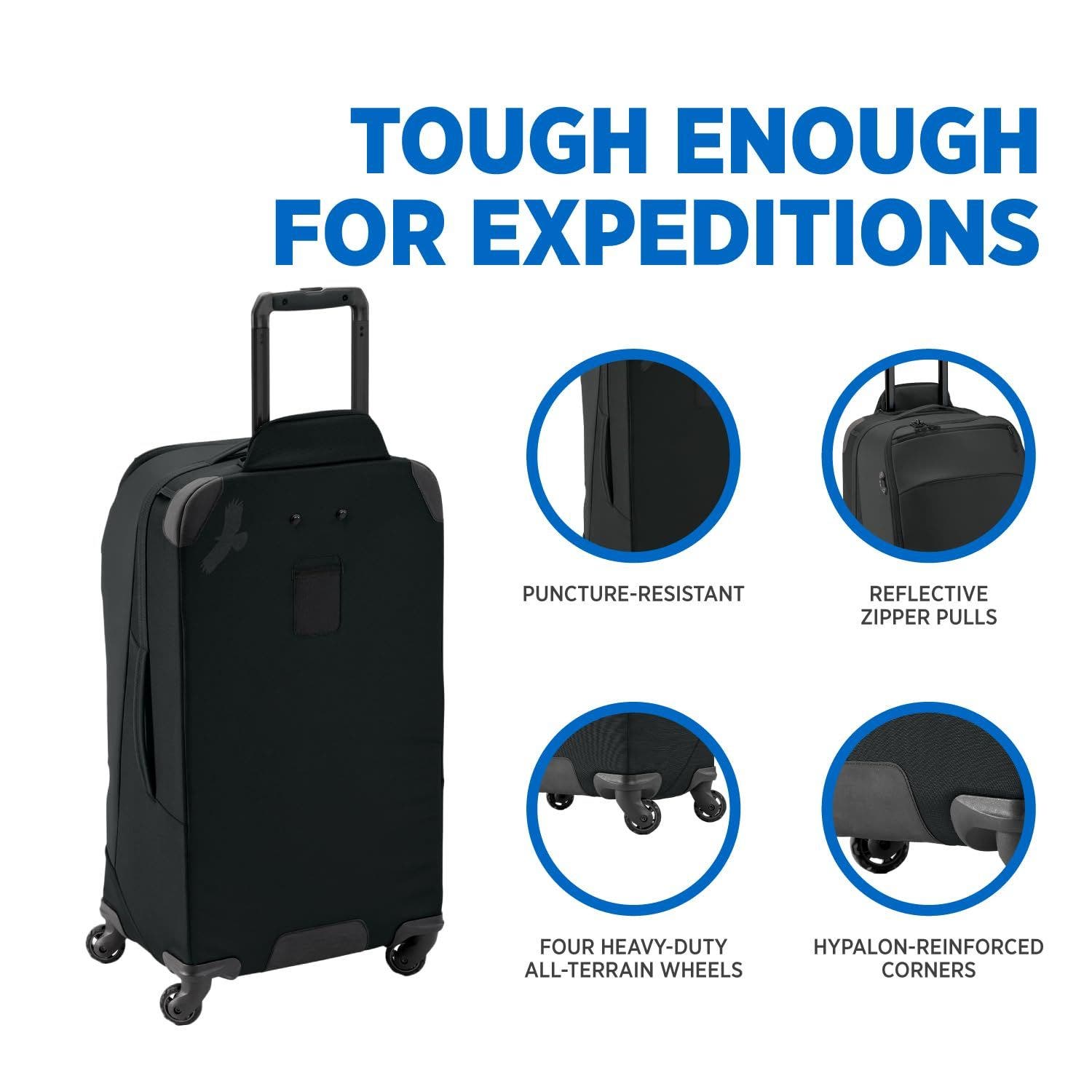 EAGLE CREEK Tarmac XE 4 Wheeled Medium 24 Inch Luggage, Alternate, color, Black