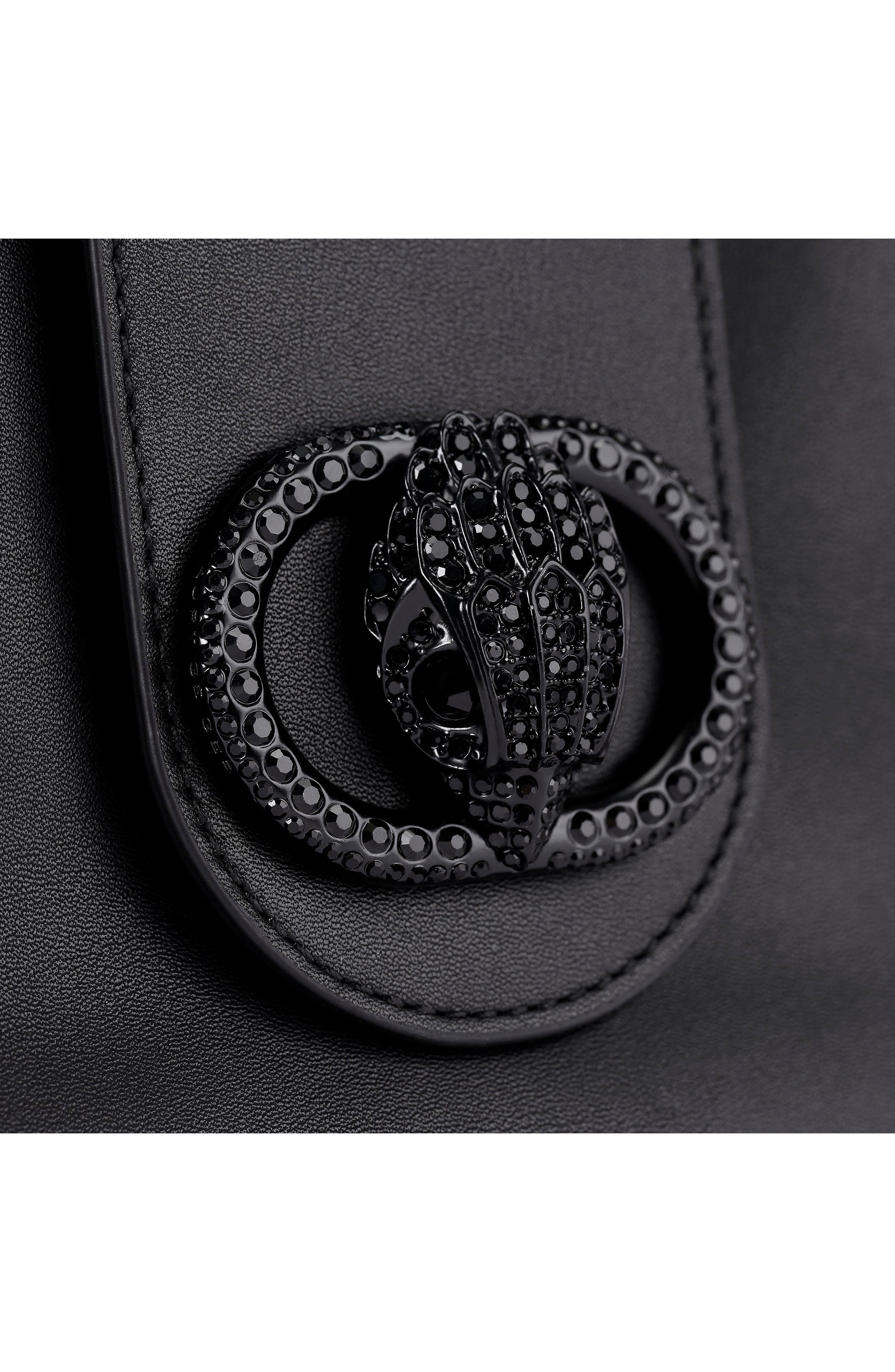 Kurt Geiger London Chelsea Drench Leather Hobo Bag, Alternate, color, Black