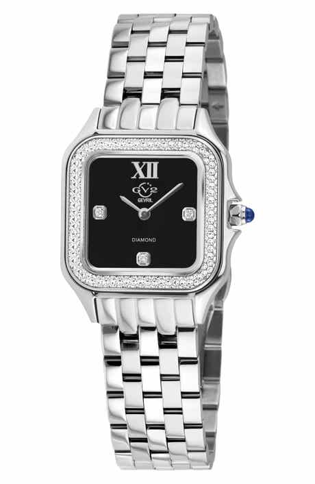 GEVRIL Milan Diamond Dial Bracelet Watch, 27.5mm - 0.015ct.
