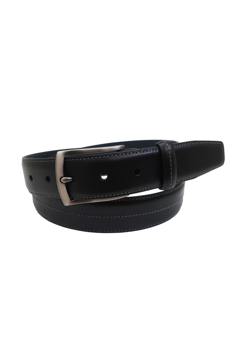 Mens Elastic Power Stretch Leather Belt, Alternate, color, Black