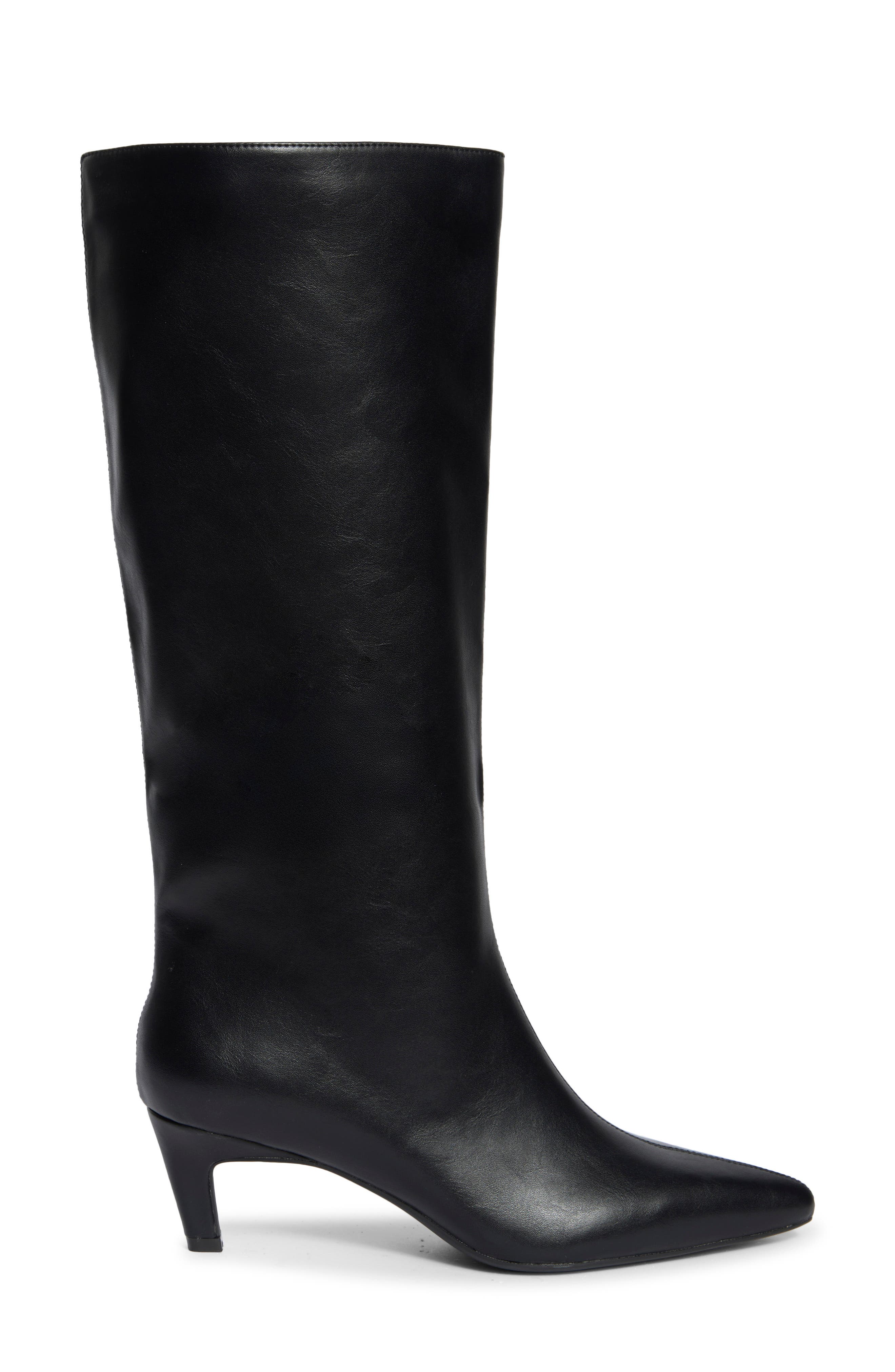 Vesper Faux Leather Tall Boot, Alternate, color, BLACK