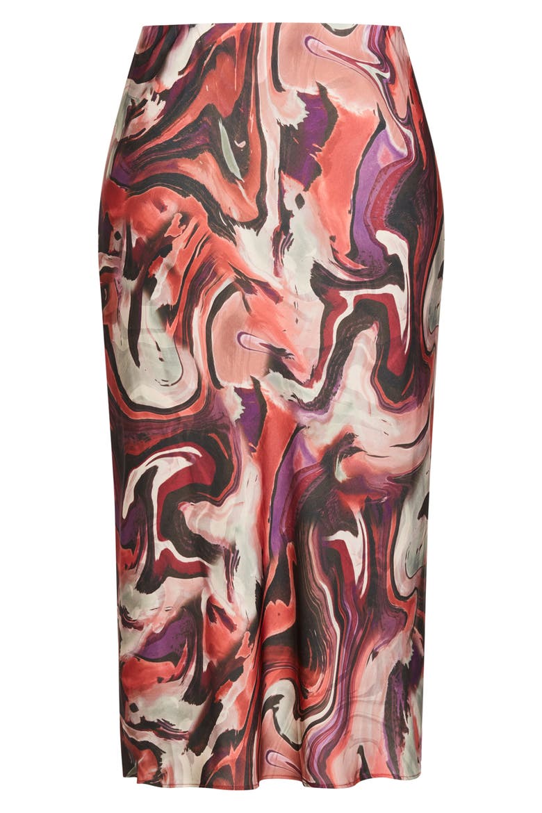 Chloe Swirl Print Midi Skirt, Alternate, color, BERRY ELEMENTS