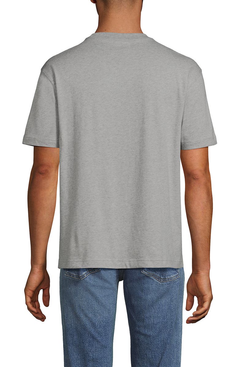 Lands' End Short Sleeve Super-T Crew Relaxed Fit Tee, Alternate, color, Gray Heather