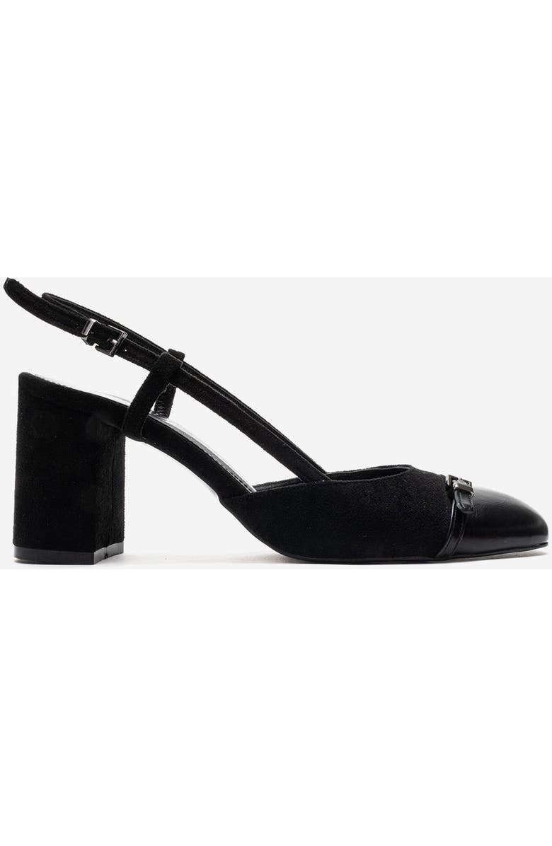 Prologue Shoes Desia Slingback Round Toe Pump, Alternate, color, Black Suede