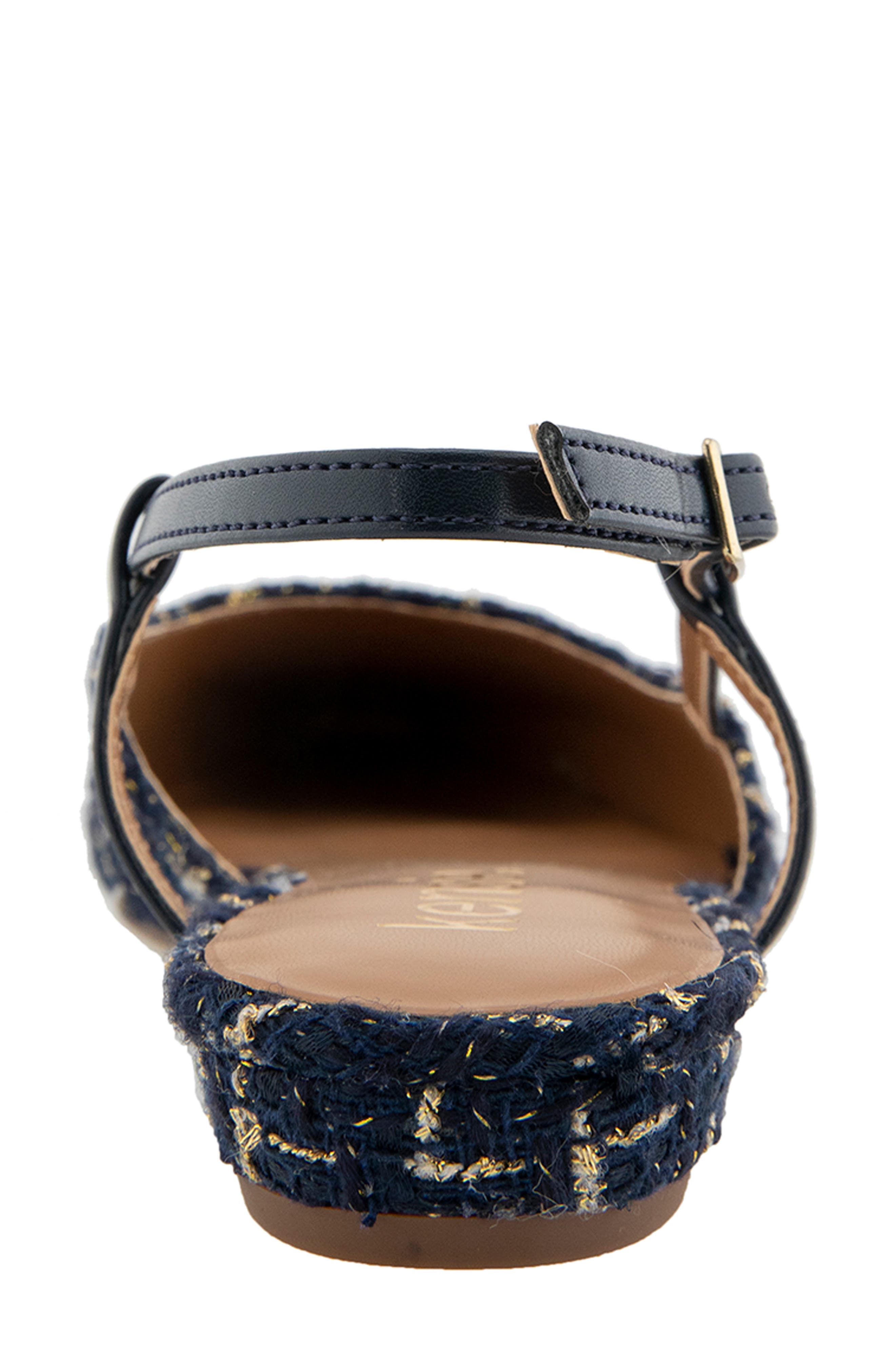Kensie Penny Slingback Flat, Alternate, color, Navy