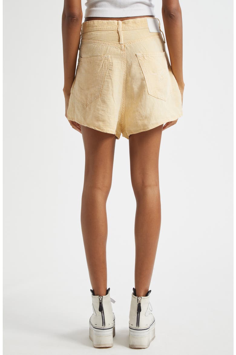 Double Loop Venti Linen Shorts, Alternate, color, MAIZE LINEN CHAMBRAY