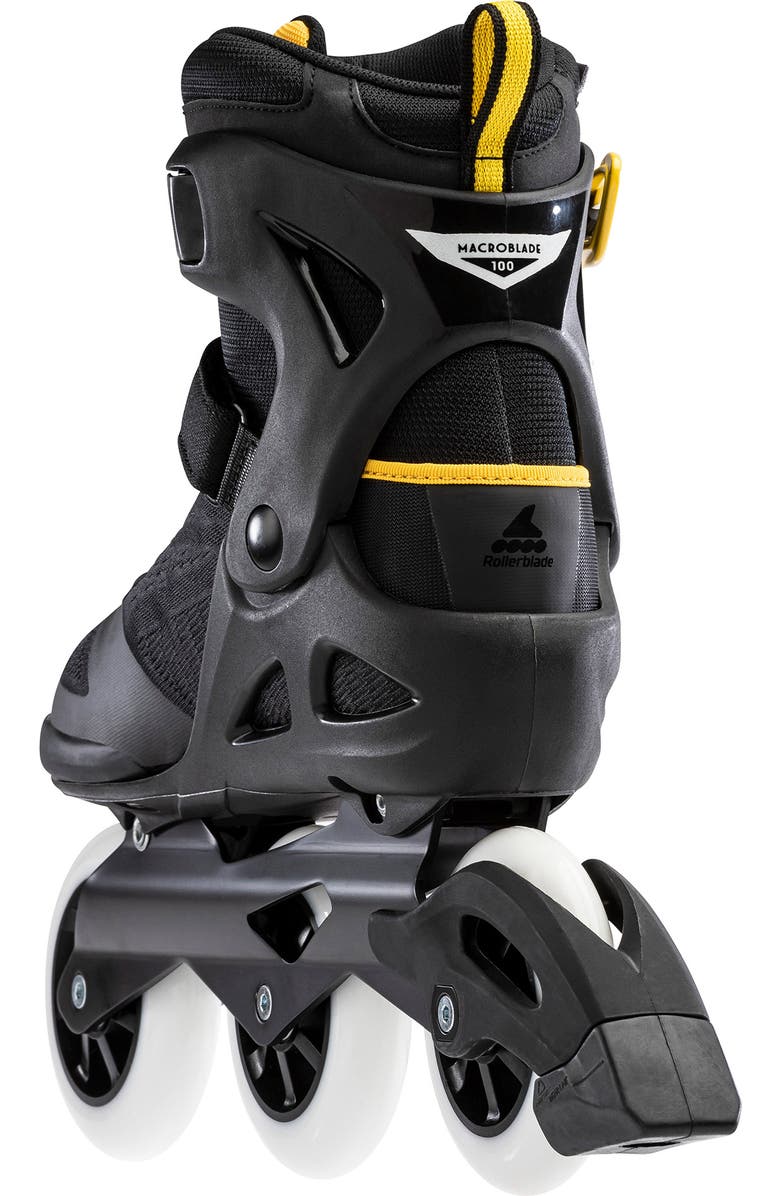 Rollerblade Macroblade 100 3WD Mens Inline Skates, Alternate, color, Black/Yellow