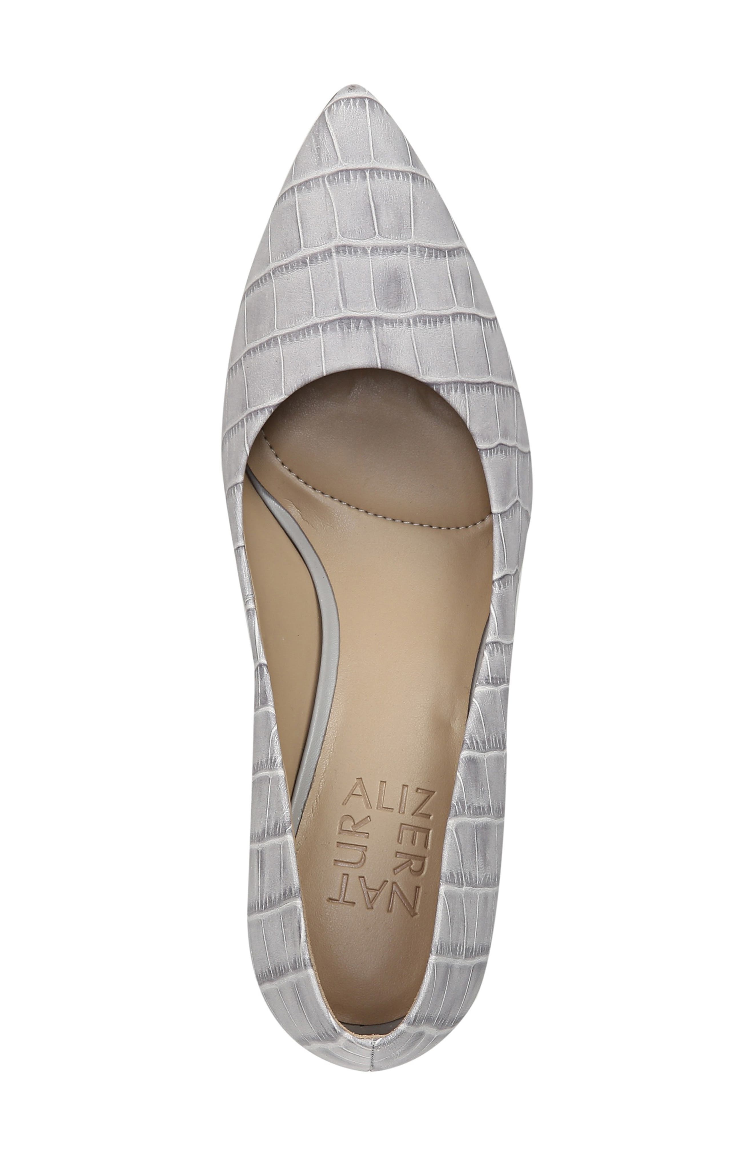 Natalie Pump, Alternate, color, GREY CROC LEATHER