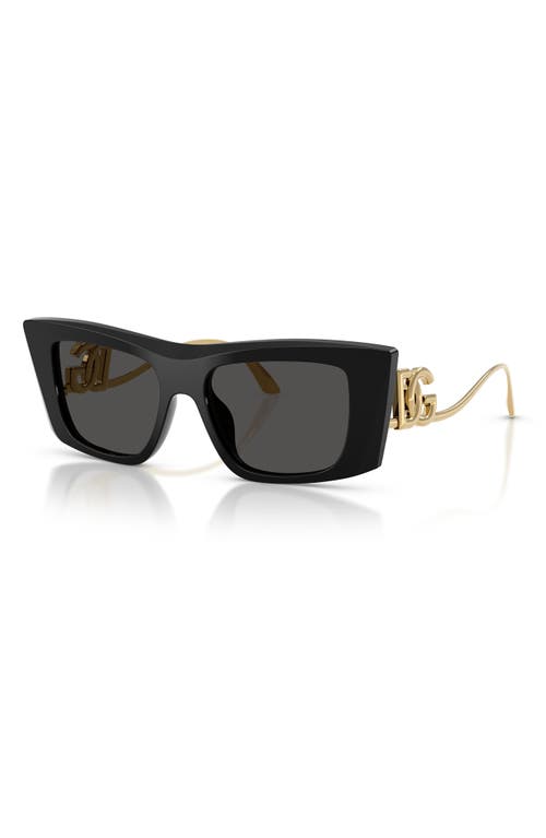 Dolce & Gabbana Dolce&gabbana 51mm Cat Eye Sunglasses In Black