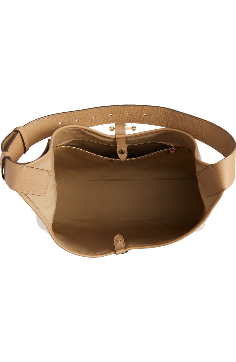 Strathberry Maxi Kite Twill Hobo Bag, Alternate, color, Caramel/ Natural