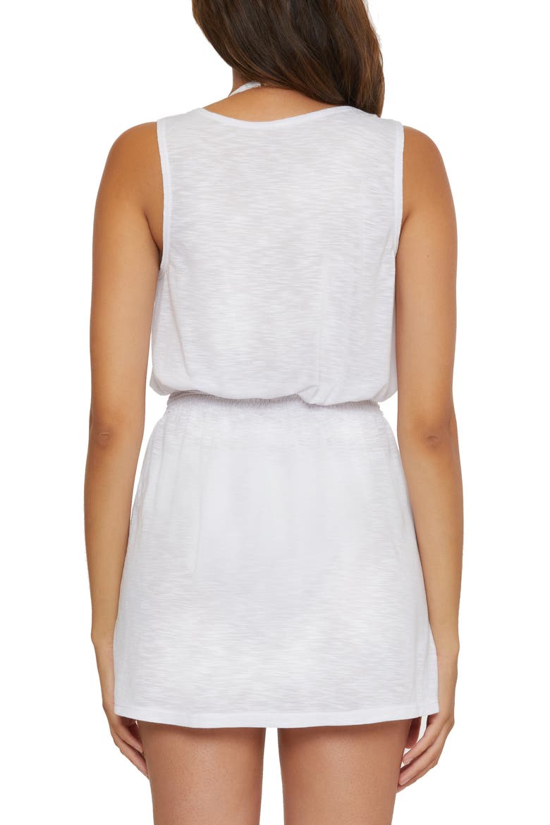 Breezy Basics Ruffle Cover-Up Minidress, Alternate, color, WHITE