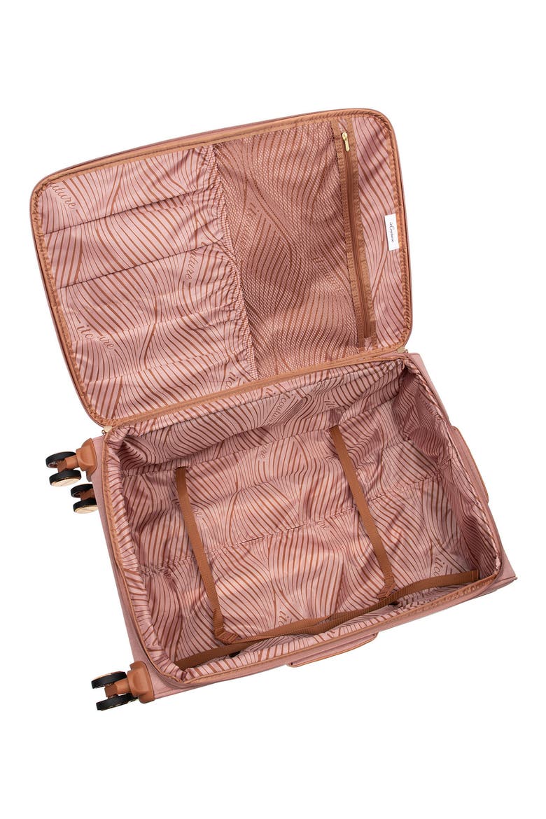Odelia 28-Inch Soft Shell Spinner Suitcase, Alternate, color, PINK / BROWN