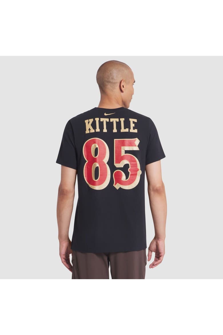 Men's Nike George Kittle Black San Francisco 49ers 2025 Rivalries Collection Player Name & Number T-Shirt, Alternate, color, Black