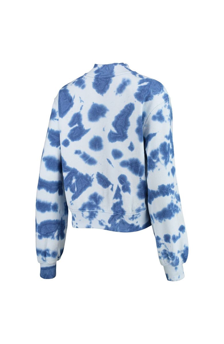 Junk Food Women's Junk Food Navy New England Patriots Tie-Dye Cropped Pullover Sweatshirt, Alternate, color, Navy